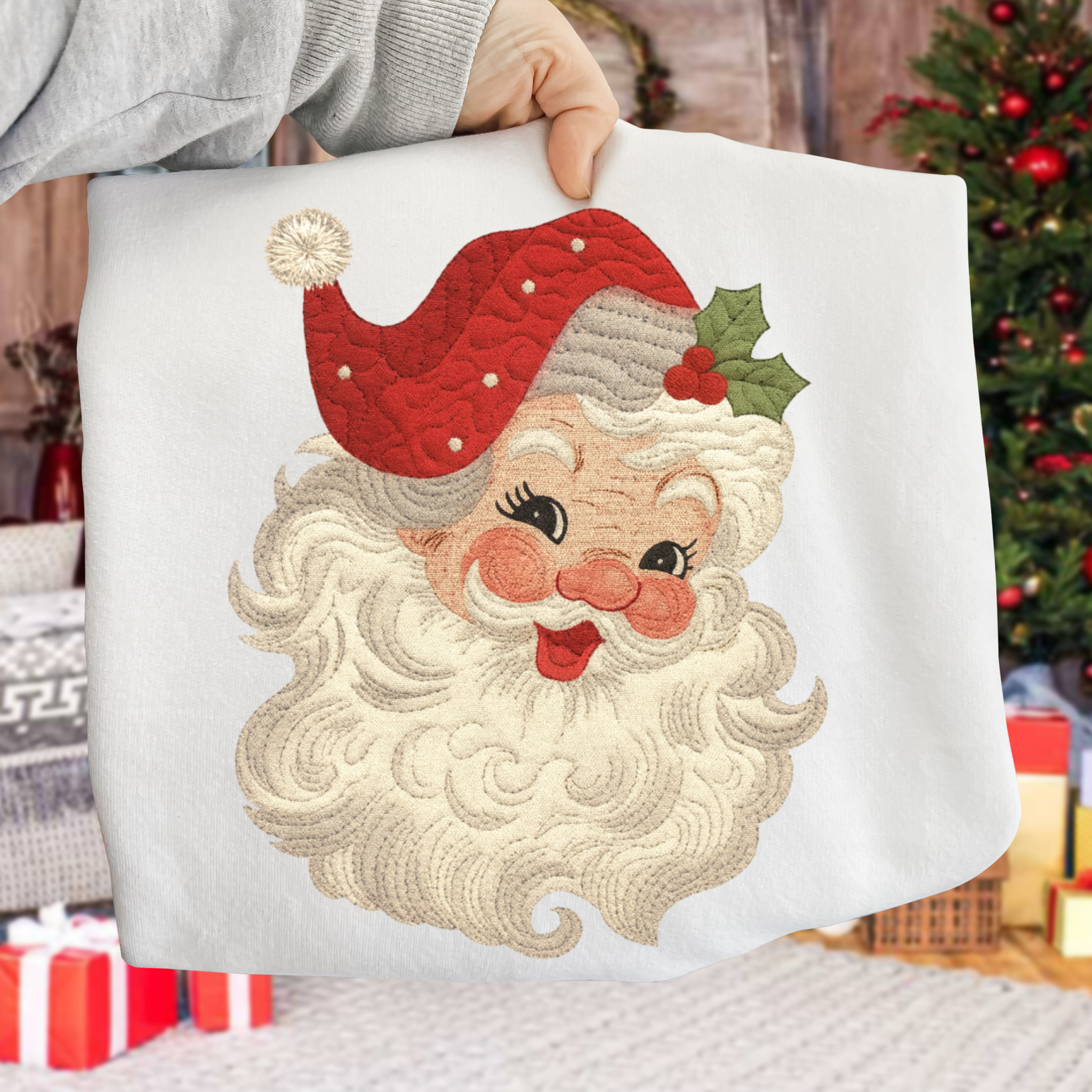Retro Jolly Santa Claus Christmas DTF Heat Transfer