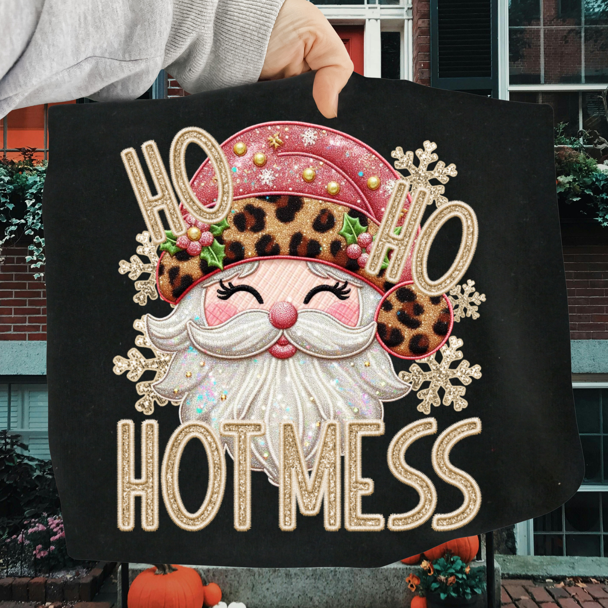 Ho Ho Hot Mess Santa Funny Christmas DTF Transfer
