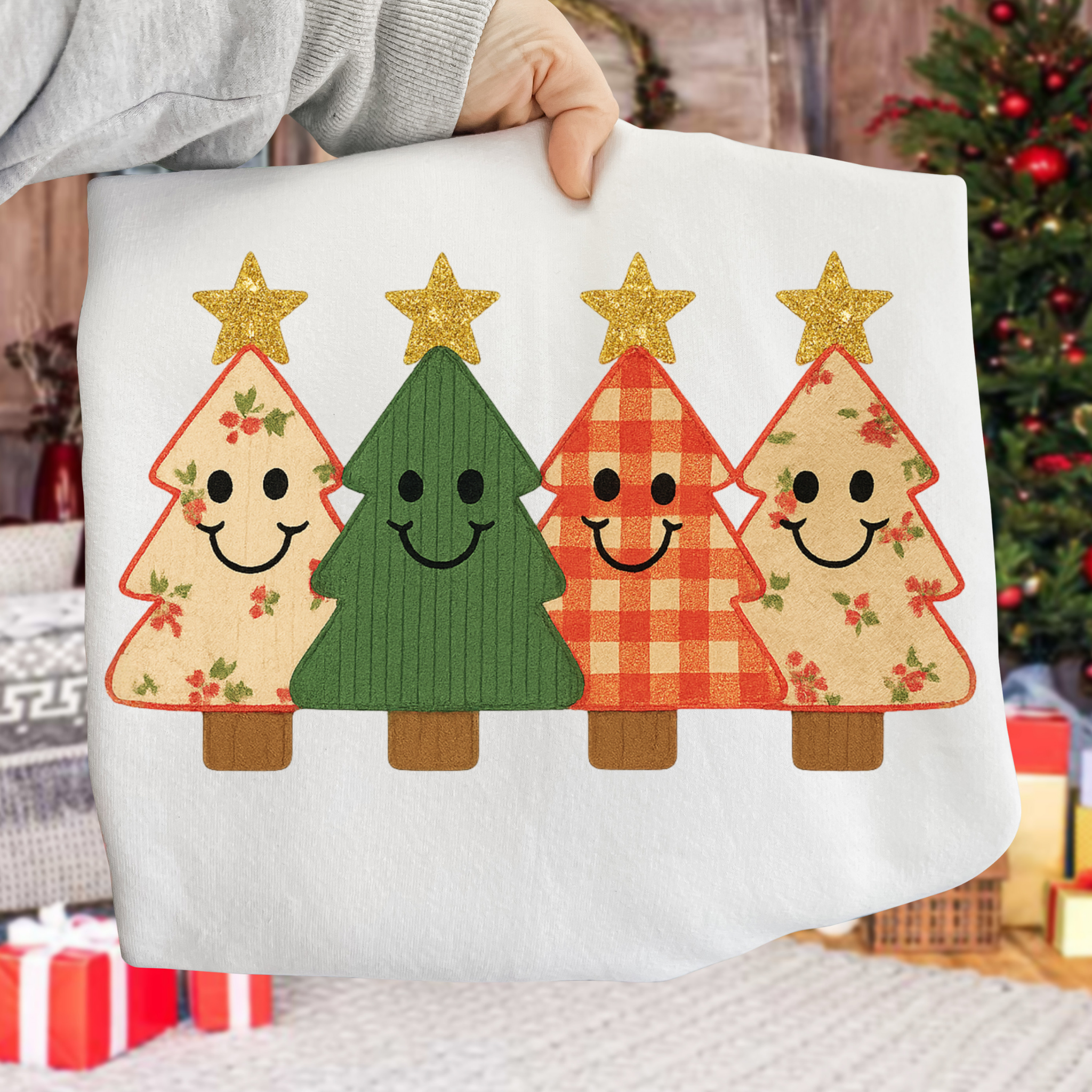 Funny Christmas Trees DTF Transfer
