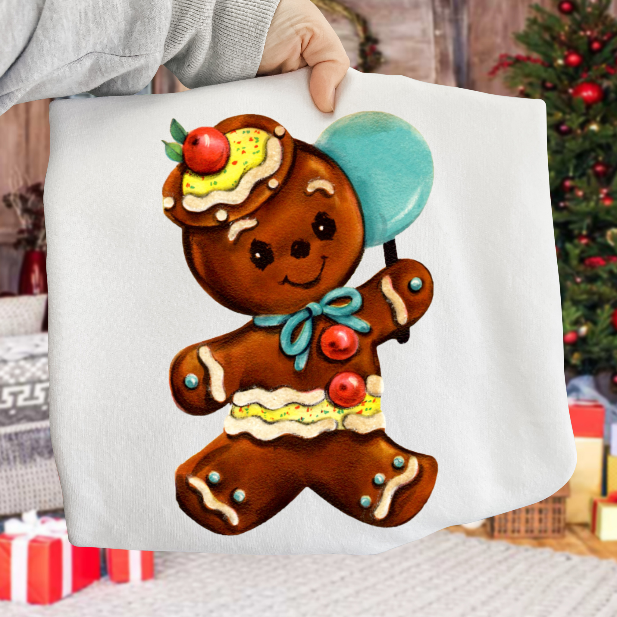 Gingbrad Christmas DTF Transfer