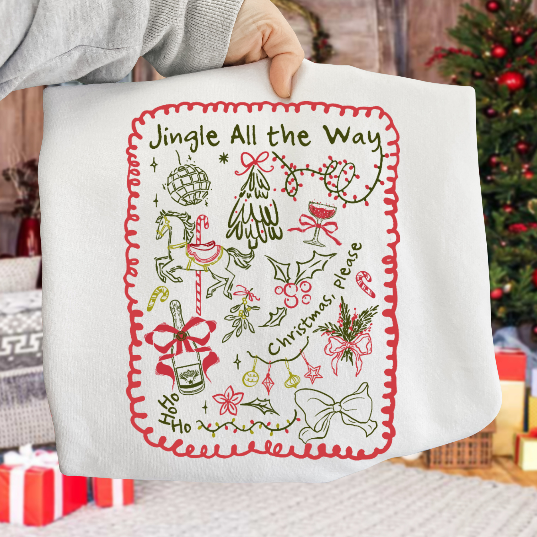 Jingle All The Way Christmas DTF Transfer