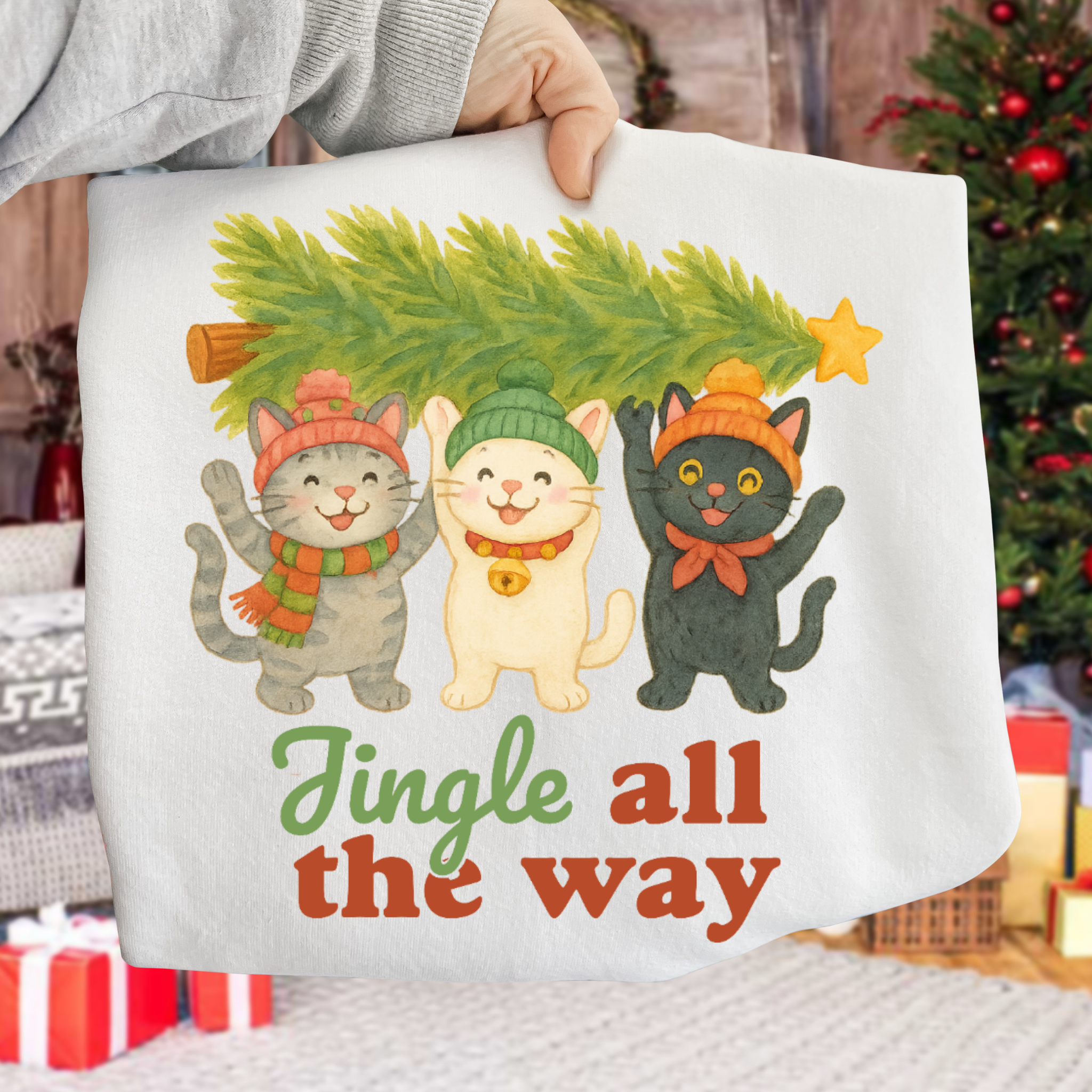 Jingle All The Way DTF Transfer