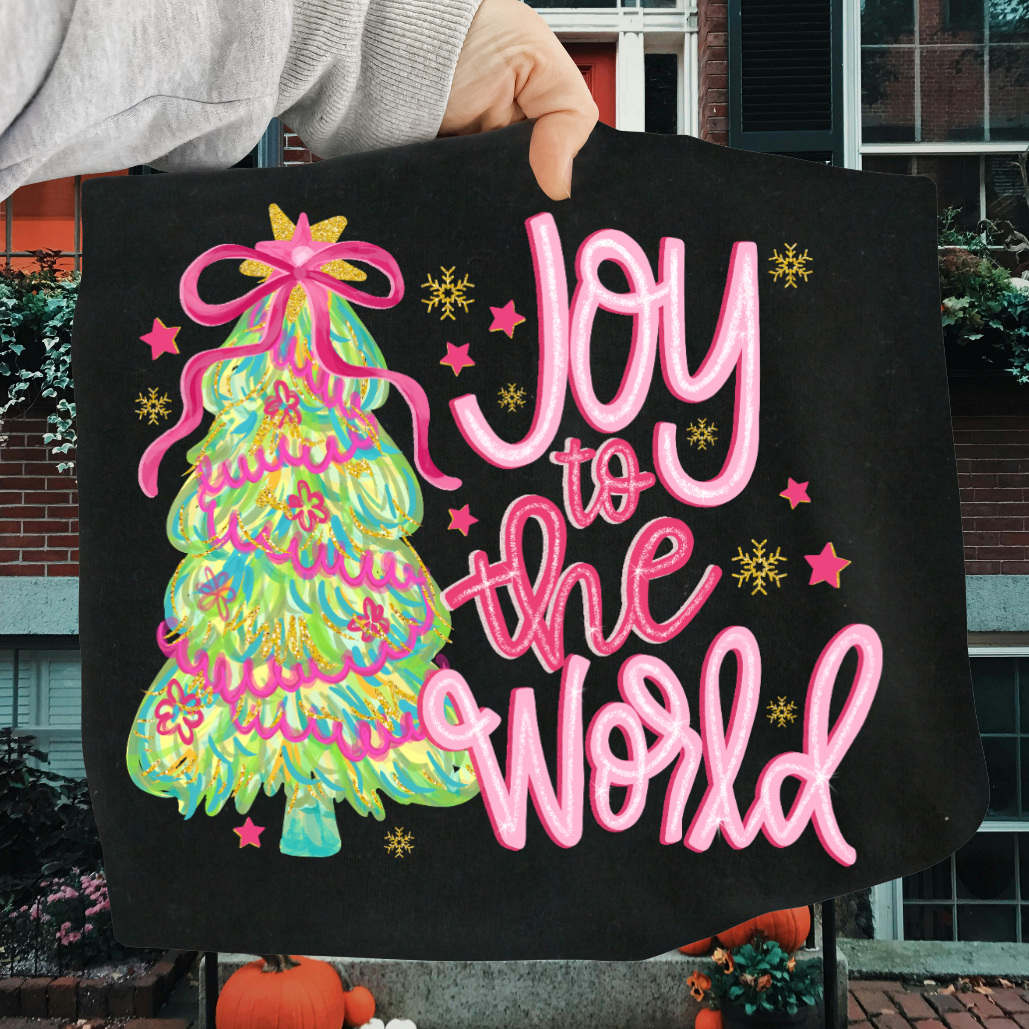 Joy The World Christmas DTF Transfer