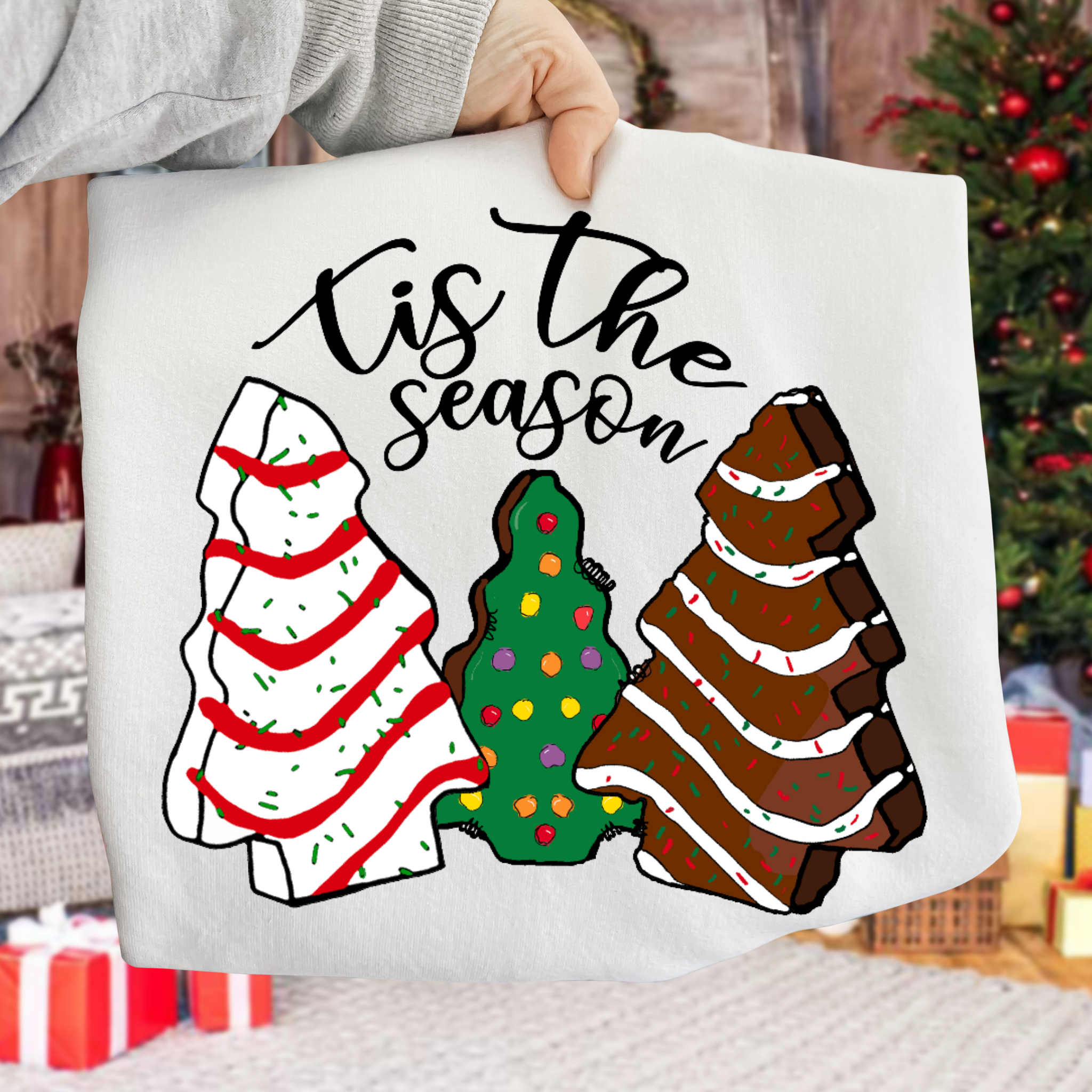 Tis The Season Christmas Trees DTF Transfer