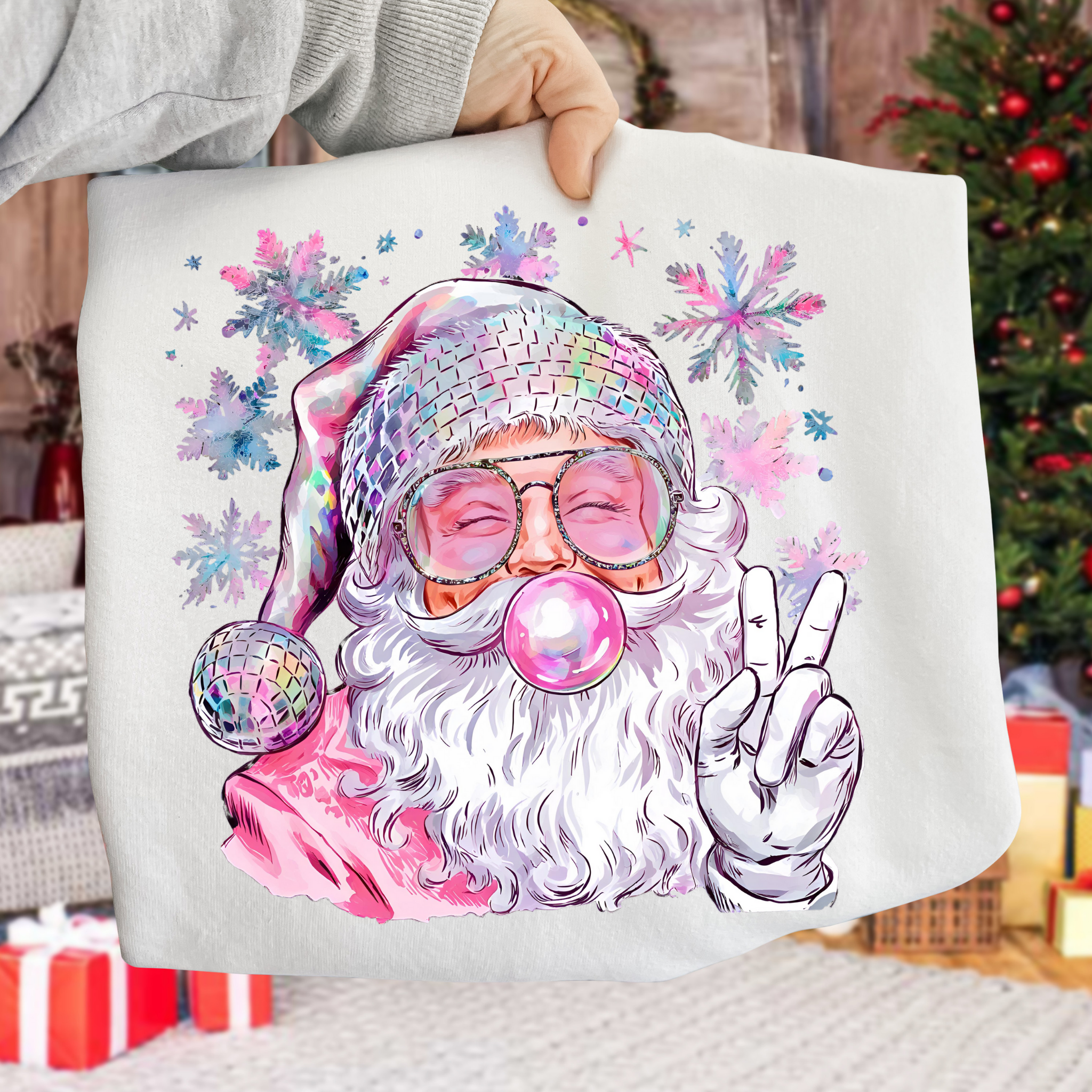 Funny Buble Christmas Santa DTF Transper